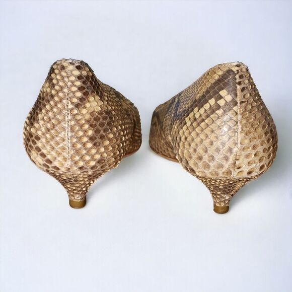 Prada Python Buckle Logo Kitten Heels - Picture 6 of 8